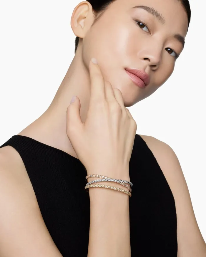 Sculpted Cable Flex Three Row Bracelet In 18K Gold 21mm Women David Yurman Bangle Sculpted Cable Flex Three Row Bracelet In 18K Gold 21mm Women David Yurman Bangle