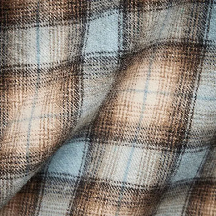 Shirting Men James Perse Plaid Flannel Shirt Baby Blue