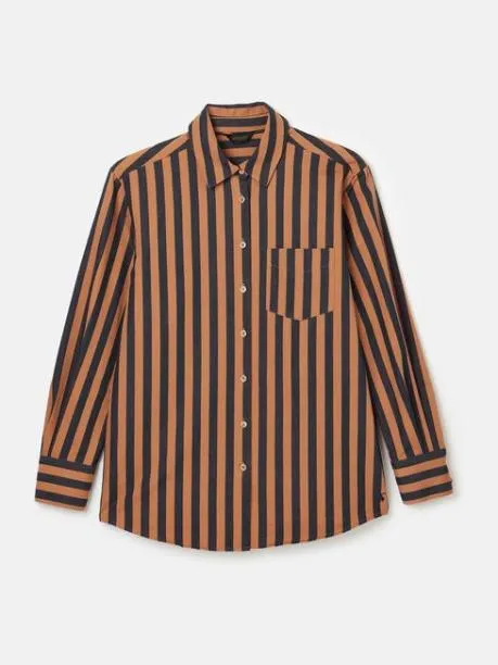 Shirts and Blouses Women Joules Navy and Tan Stripe Shirt