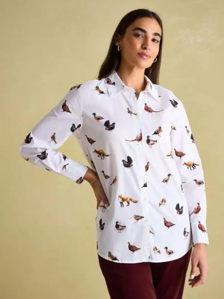 Shirts and Blouses Women Joules White Cotton Shirt
