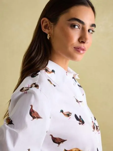 Shirts and Blouses Women Joules White Cotton Shirt