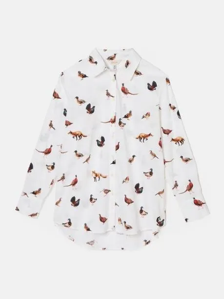 Shirts and Blouses Women Joules White Cotton Shirt