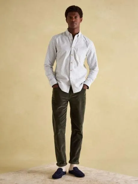 Shirts Men Joules Green Cotton Check Shirt