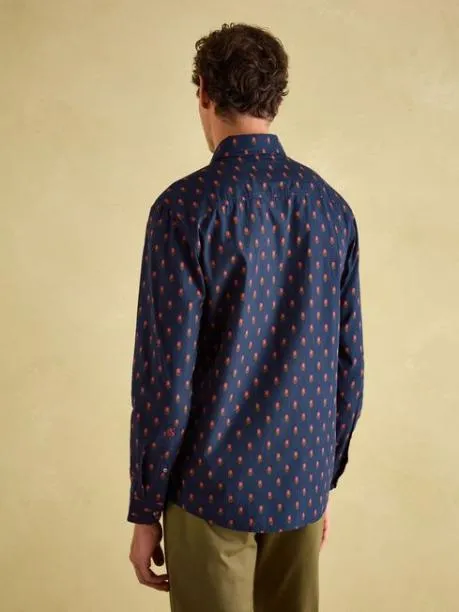 Shirts Men Joules Navy Ditsy Cotton Shirt