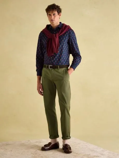 Shirts Men Joules Navy Ditsy Cotton Shirt
