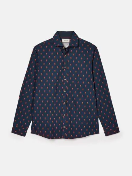 Shirts Men Joules Navy Ditsy Cotton Shirt