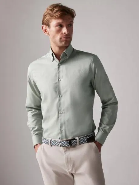 Shirts Men Joules Next Green Slim Fit Oxford Shirt