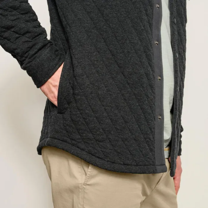 Shirts Men Orvis Outdoor Quilted Snap Shirt Jacket Black