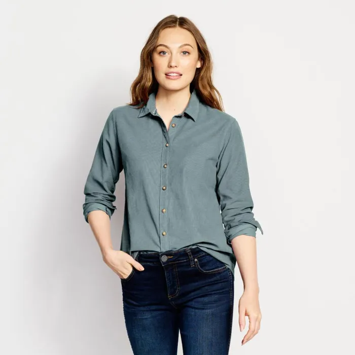 Shirts Women Orvis GarmentDyed Corduroy Shirt Tidewater