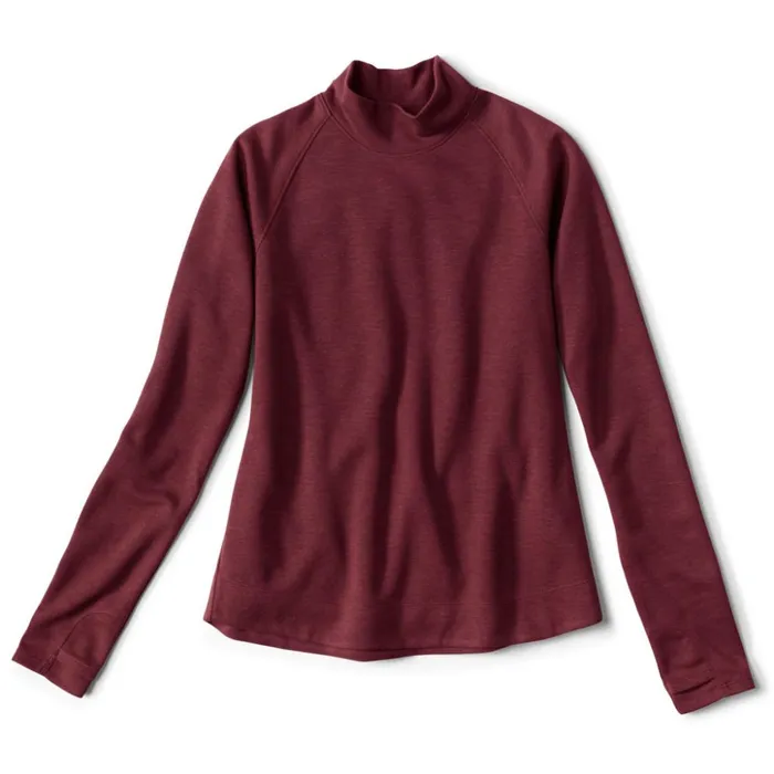 Shirts Women Orvis Touch Of Wool Mockneck Port