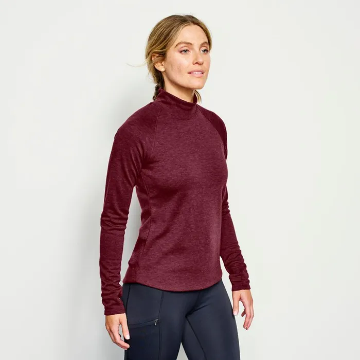 Shirts Women Orvis Touch Of Wool Mockneck Port