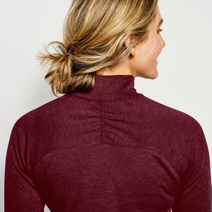 Shirts Women Orvis Touch Of Wool Mockneck Port