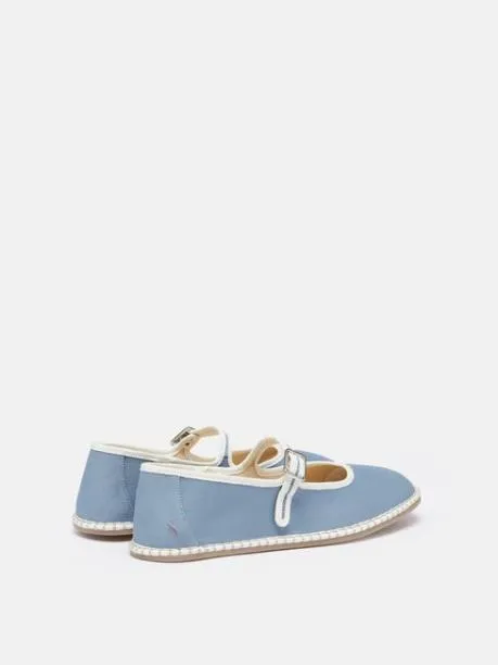 Shoes Women Joules Light Blue Canvas Mary Jane Shoes