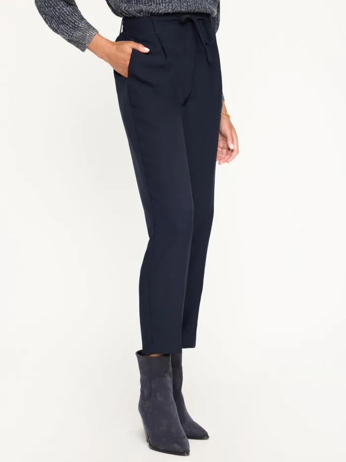 Shop Brochu Walker Bottoms The Dion Pleat Front Pant Baltic Navy