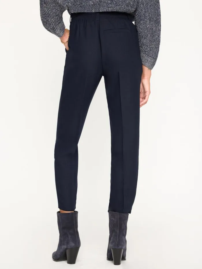 Shop Brochu Walker Bottoms The Dion Pleat Front Pant Baltic Navy