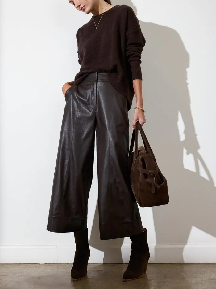 Shop Brochu Walker Bottoms The Odele Cropped Pant Timber