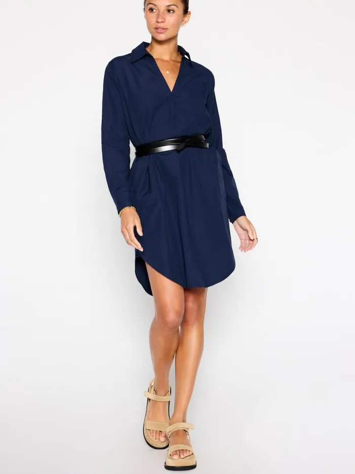 Shop Brochu Walker Dresses The Ives Popover Dress Navy