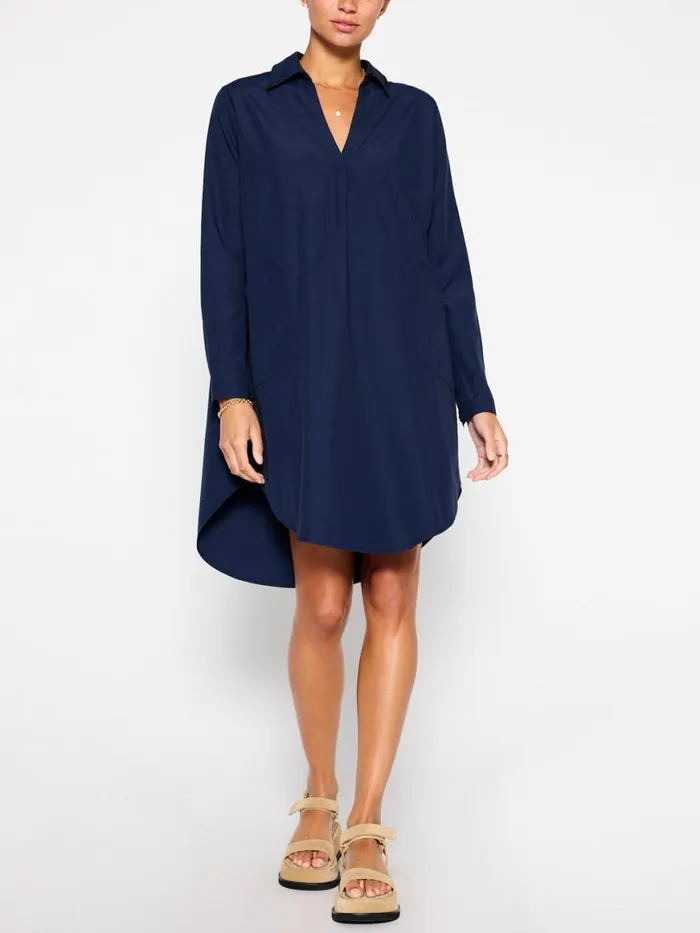 Shop Brochu Walker Dresses The Ives Popover Dress Navy