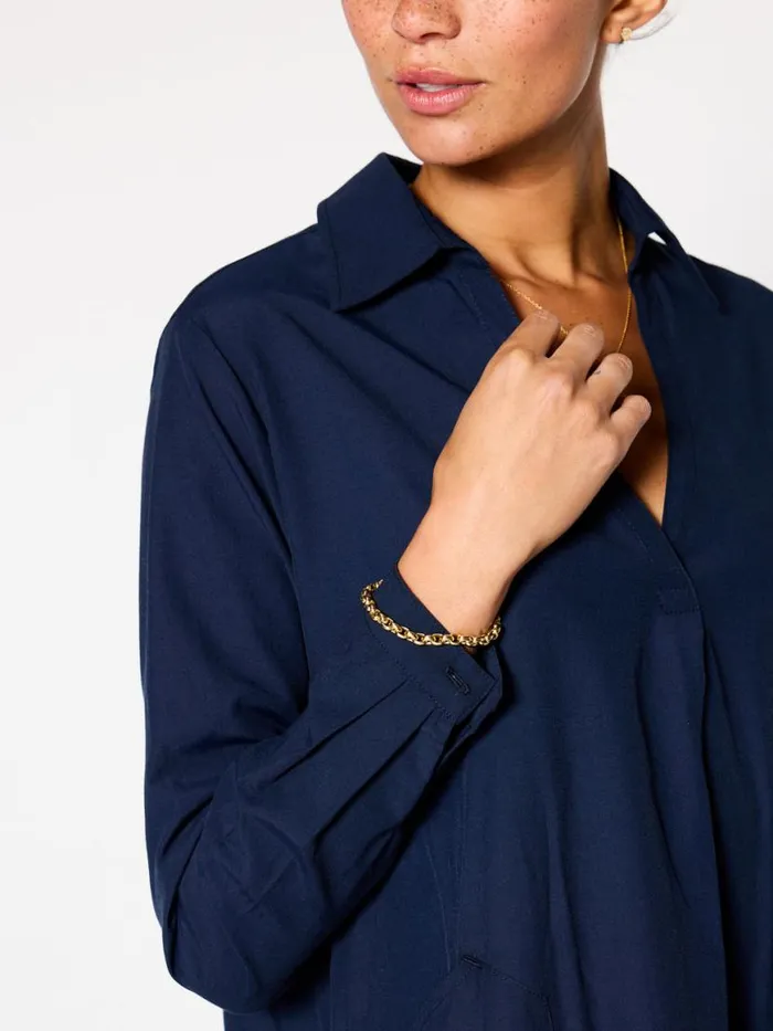 Shop Brochu Walker Dresses The Ives Popover Dress Navy