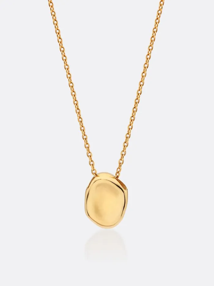 Shop Brochu Walker Fine Jewelry Golden Waves Molten Pendant Necklace Yellow Gold