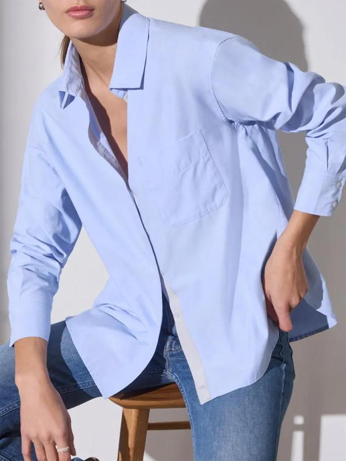 Shop Brochu Walker Tops The Everyday Shirt Oxford Blue