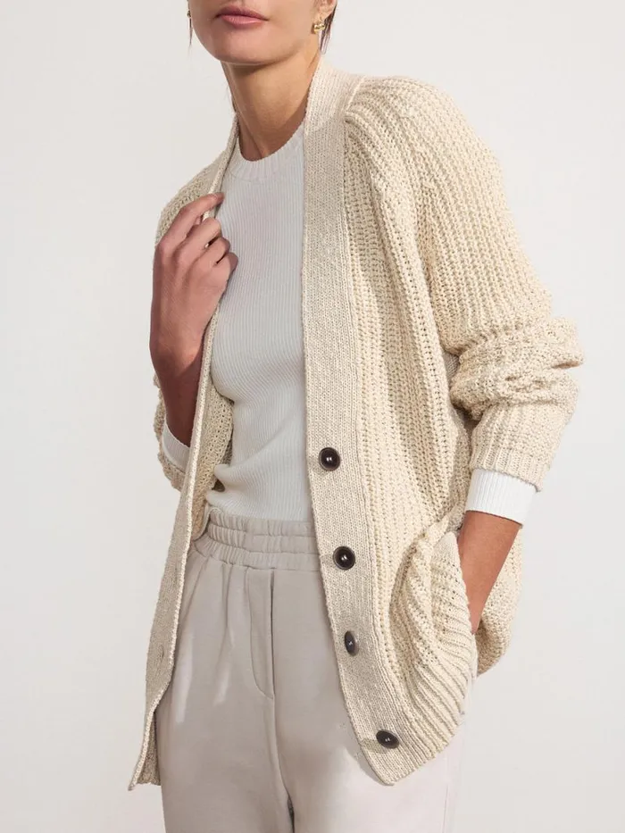 Shop Brochu Walker Tops The Tamsin Skinny Rib Salt White