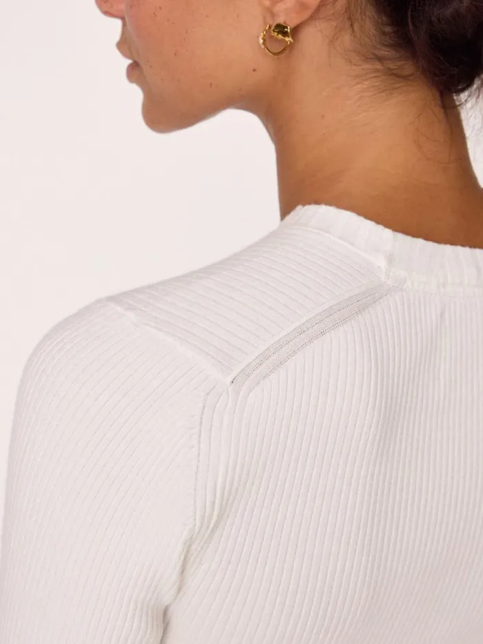 Shop Brochu Walker Tops The Tamsin Skinny Rib Salt White