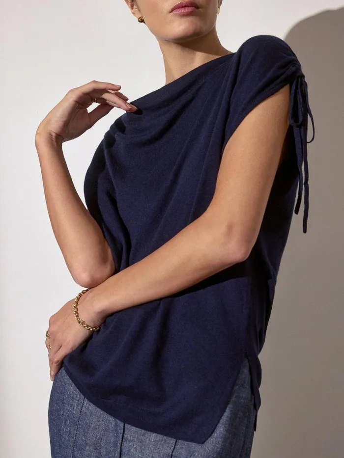 Shop Brochu Walker Tops The Vos Top Baltic Navy