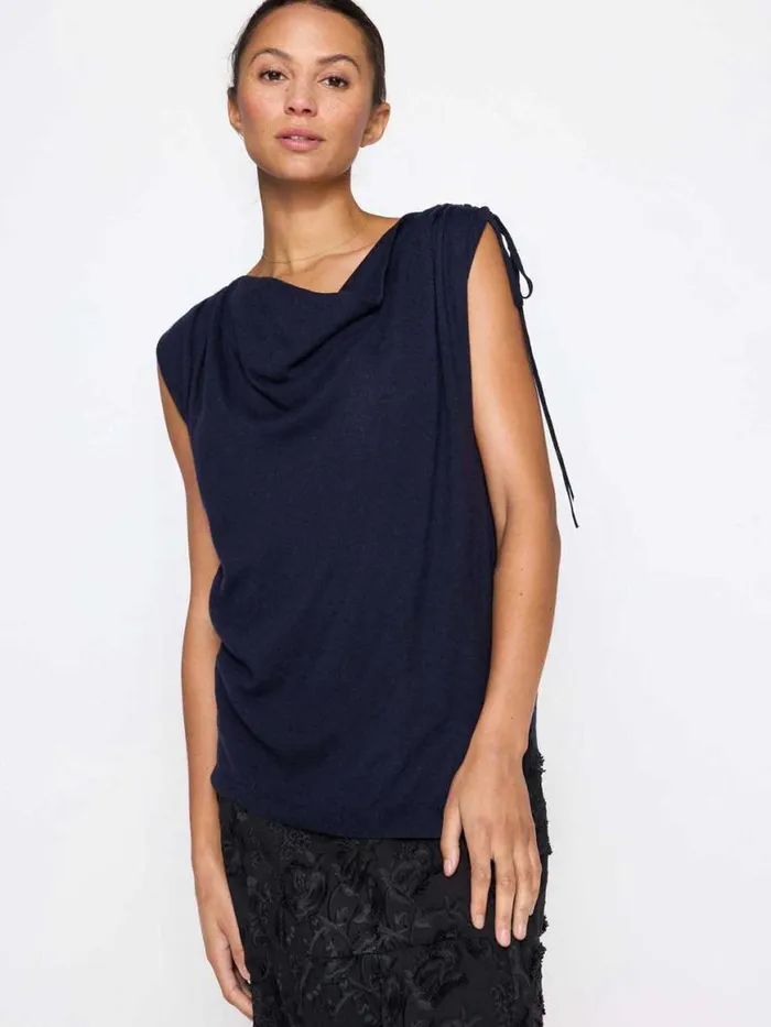 Shop Brochu Walker Tops The Vos Top Baltic Navy
