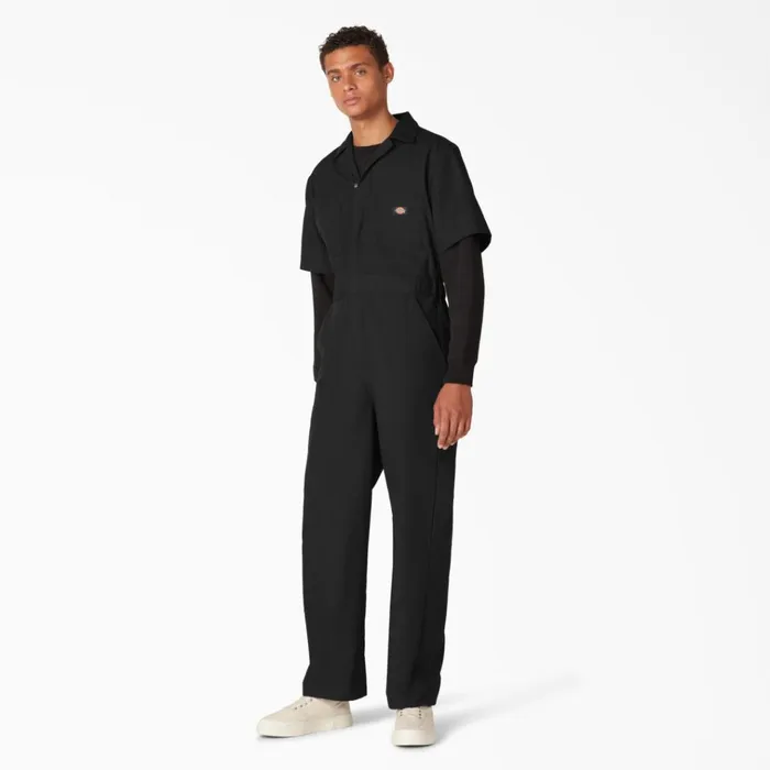 Short Sleeve Coveralls Black Black bk Men Dickies Coveralls Short Sleeve Coveralls Black Black bk Men Dickies Coveralls