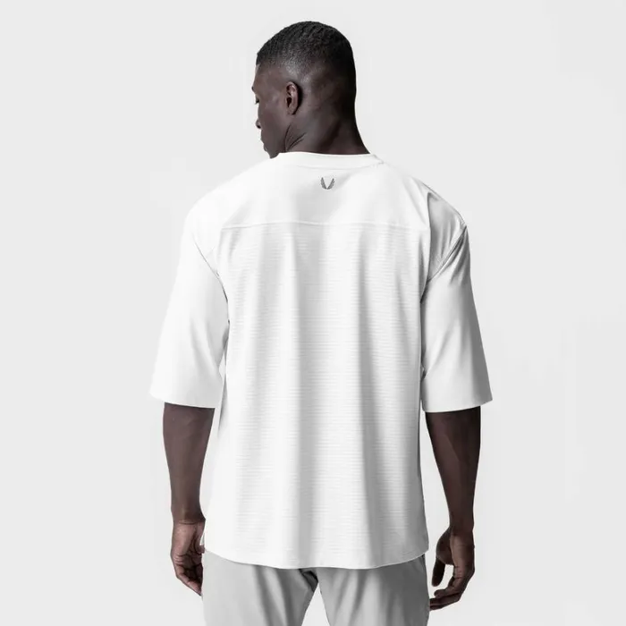 Short Sleeves Men ASRV 3DLite 20 Lycra 34Sleeve Oversized Tee White 034otwr034