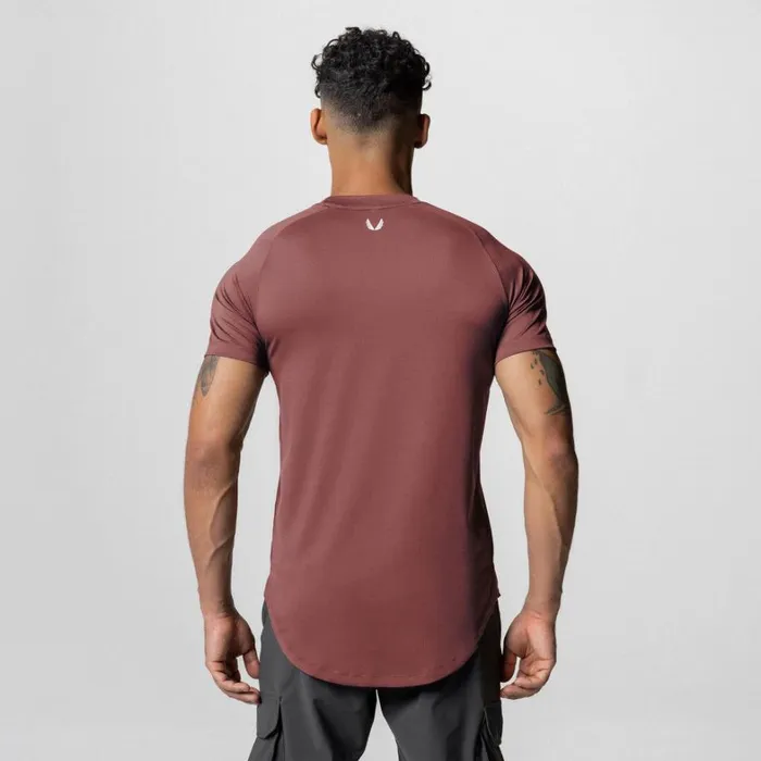 Short Sleeves Men ASRV AeroSilver Established Tee Red Earth