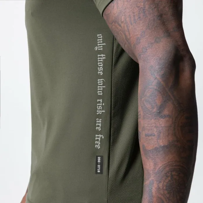 Short Sleeves Men ASRV Core Mesh Established Tee Olive