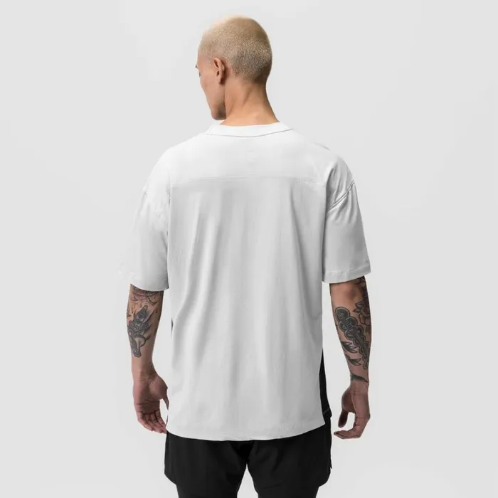 Short Sleeves Men ASRV Supima Mesh Panel Oversized Tee White