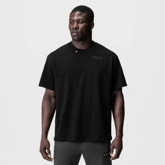 Short Sleeves Men ASRV Tech Essential Relaxed Tee Blackblack 034brush Wingsasrv034