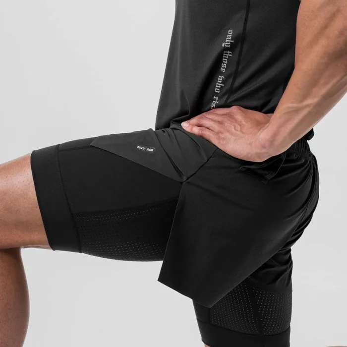 Shorts Men ASRV Ripstop 3034 High Split Liner Short Blackblack