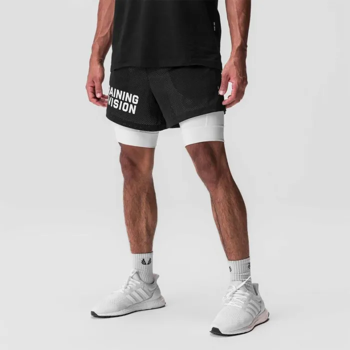 Shorts Men ASRV SilverPlus Mesh 5034 Liner Short Blackwhite 034training Division034