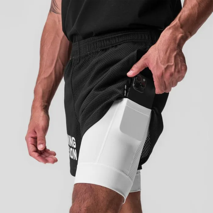 Shorts Men ASRV SilverPlus Mesh 5034 Liner Short Blackwhite 034training Division034