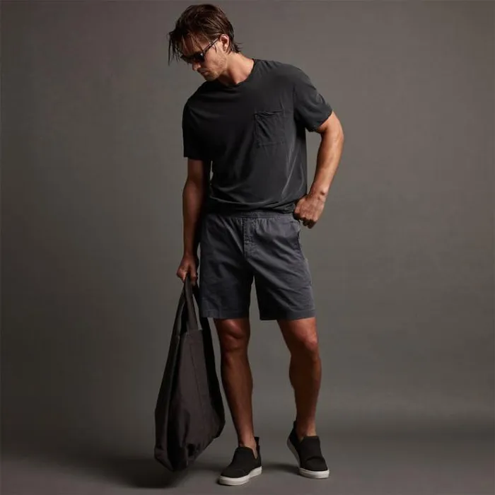 Shorts Men James Perse Cotton Linen Tailored Short Maine Pigment