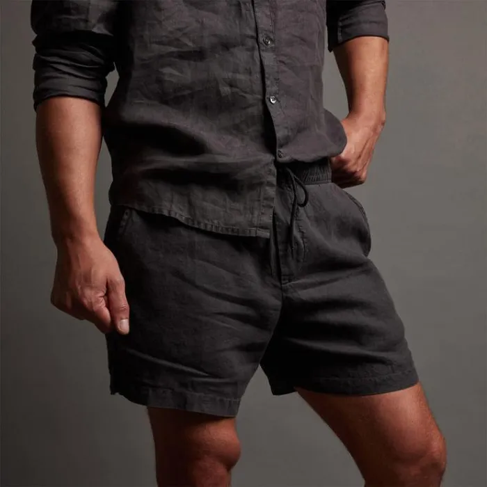 Shorts Men James Perse Lightweight Linen Short Magma Pigment