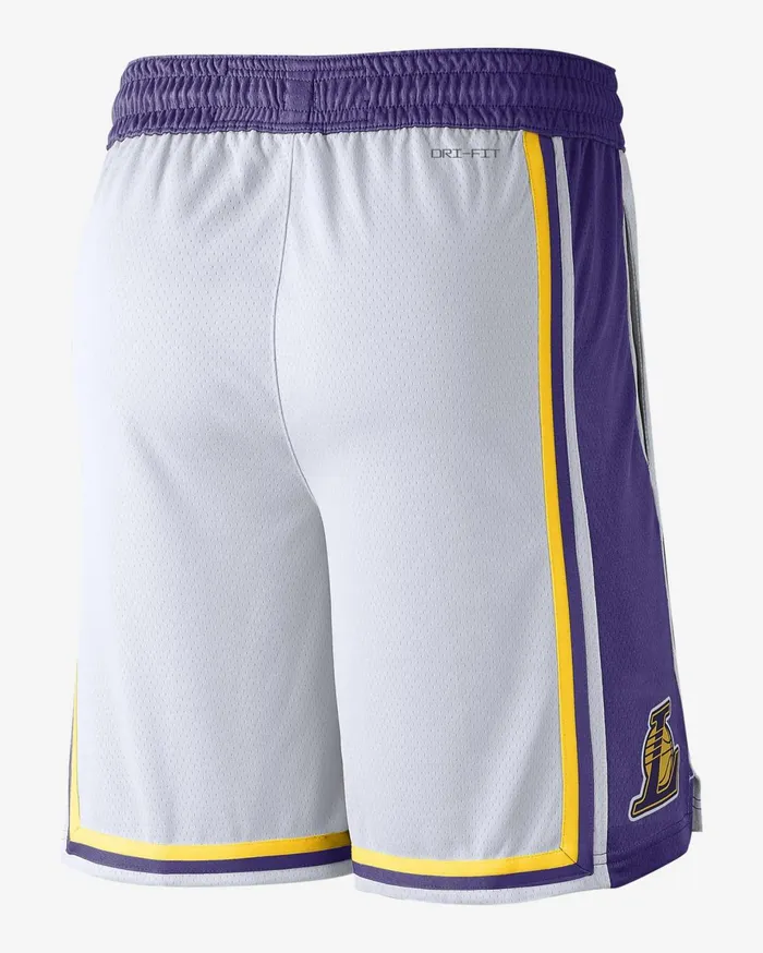 Shorts Men Nike Los Angeles Lakers Whiteamarillofield Purple