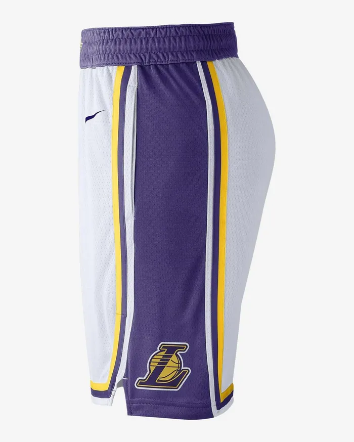 Shorts Men Nike Los Angeles Lakers Whiteamarillofield Purple