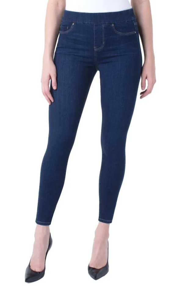 SKINNY Women Liverpool Los Angeles SIENNA ANKLE PULLON HIGH PERFORMANCE DENIM Griffith Super Dark