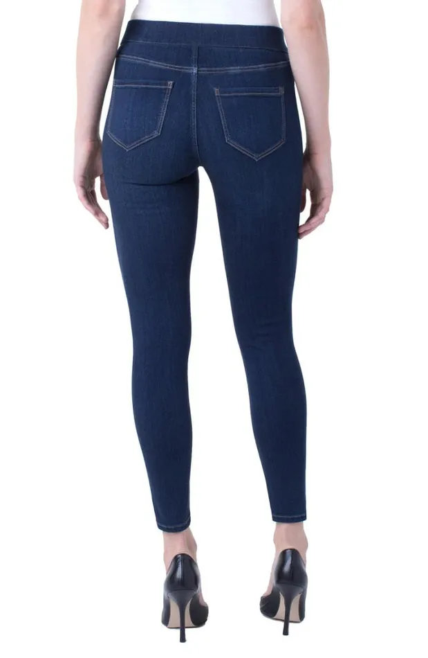 SKINNY Women Liverpool Los Angeles SIENNA ANKLE PULLON HIGH PERFORMANCE DENIM Griffith Super Dark