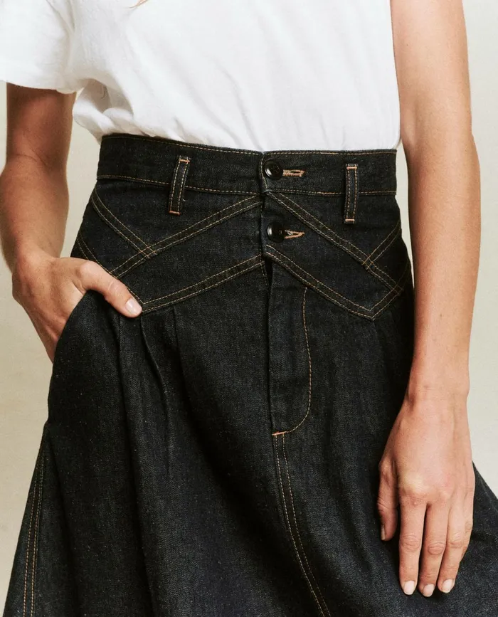 Skirts and Shorts Women The Great The Field Skirt Rinse Wash
