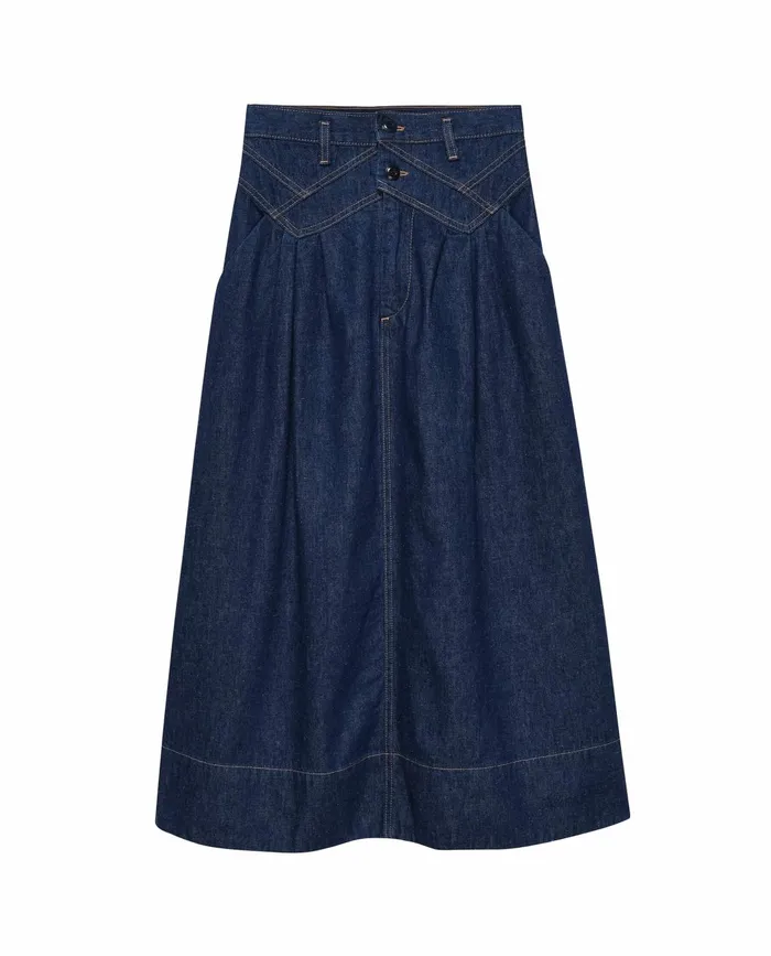 Skirts and Shorts Women The Great The Field Skirt Rinse Wash
