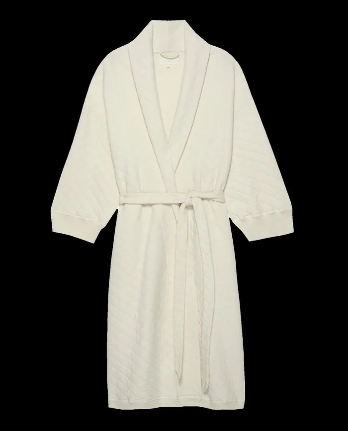 Sleep Robes Women The Great The Quilted Robe Washed White