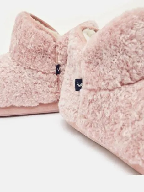 Slippers Women Joules Pink Faux Fur Slipper Boots