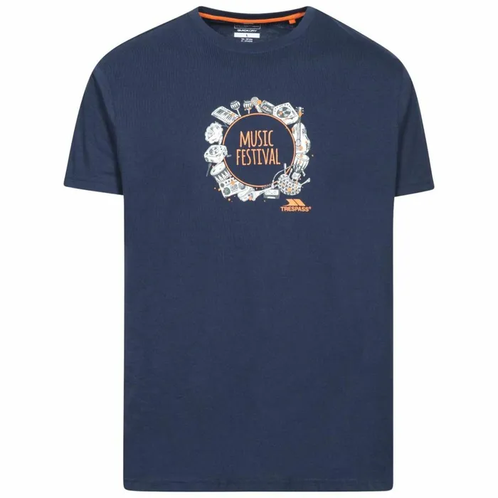 Soundwave Printed TShirt Navy Men Trespass TShirts