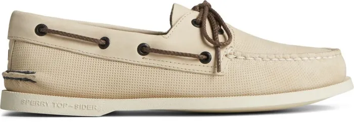 Sperry Boat Shoes Men Authentic Original Deboss Leather Boat Shoe Cream
